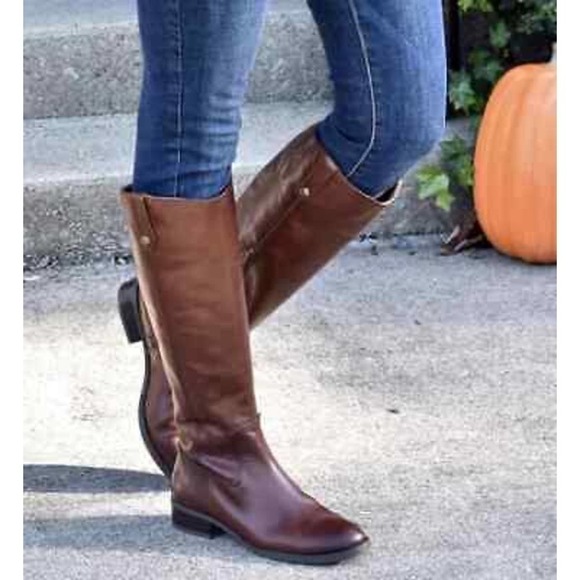 INC International Concepts Fawne Tall Leather Riding Boots Cognac Size 6.5 NWT - Picture 5 of 8